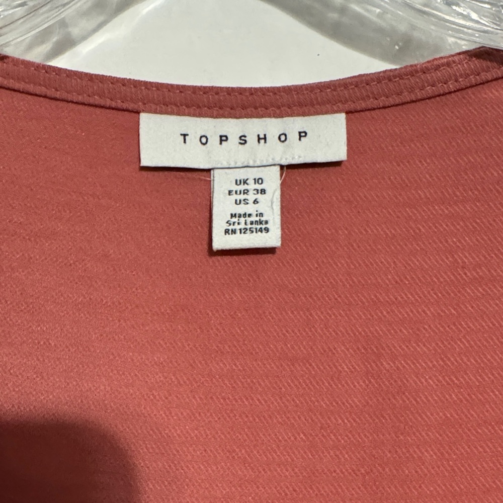 Topshop Dusty Rose Button-Down Blouse - Picture 2 of 4